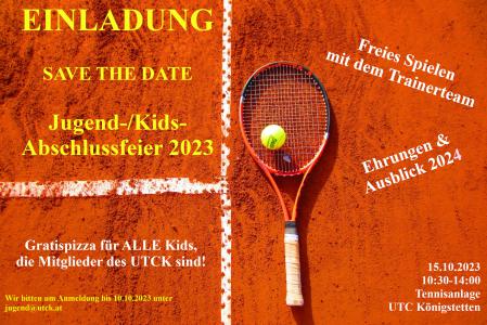 Einladung zum Jugend-/Kids-Abschlussfest am 15.10.2023 (10:30-14:00)